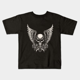 Winged Robo-Skull Kids T-Shirt